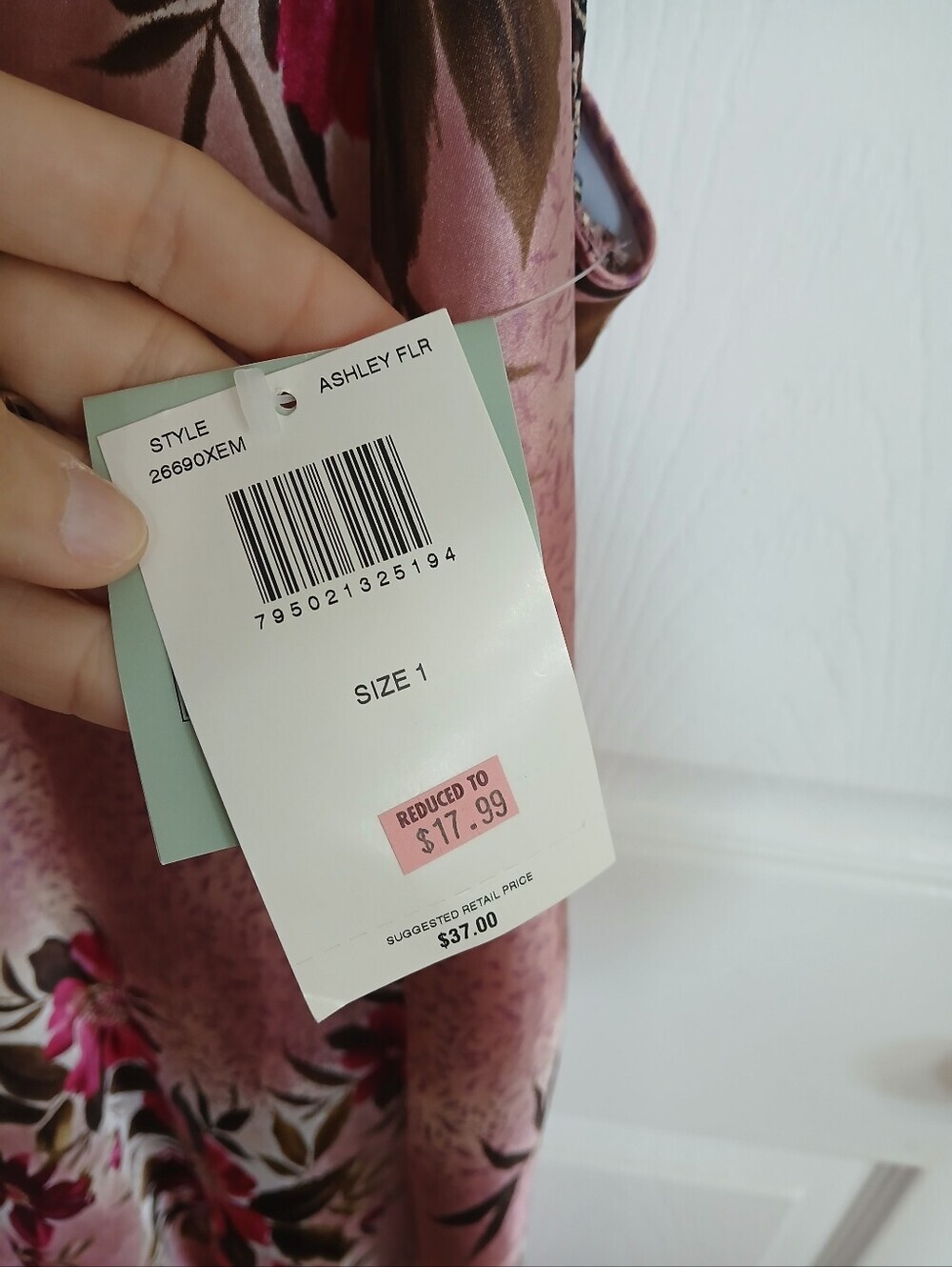 True Beauty By Emme Silky Floral Pink Slip Dress with Animal Trim Sexy Feminine - Picture 6 of 11